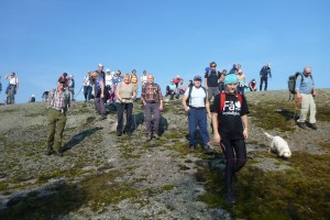 Etter en 150 m oppstigning fra Birkedal er en oppe på Dobbedalsheia